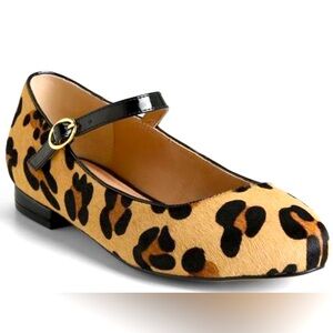 Torrid GENUINE leather shoes hair calf Mary Jane’s Flats dress wide width 8.5w